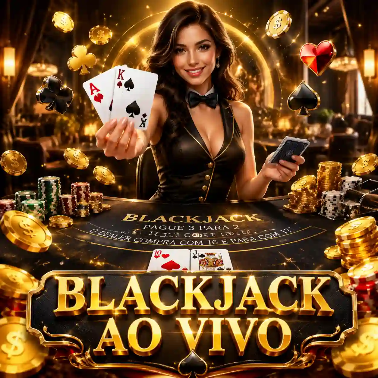 Blackjack ao vivo HD no 54e.com com dealer profissional